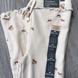 Modern Moments by Gerber Kids Casual Pants - Cream and Brown